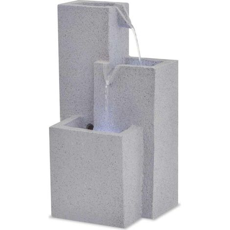 vidaXL Fuente de agua de interior con luz LED de poliresina (1/4)