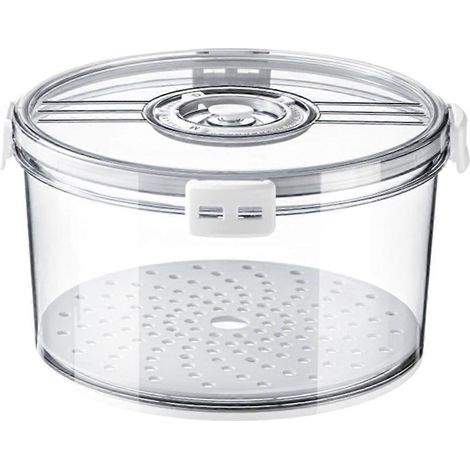 Boîte à pain ronde avec fermeture hermétique, idéale pour le plan de travail, la cuisine et le rangement à domicile.-AquaForge (1/5)