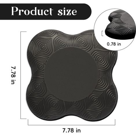 Lot de 2 coussins de yoga pour genoux et coudes - mousse extra épaisse pour genoux, coudes, poignets, mains et tête - Coussins de Pilates et pour genoux - Coussins en mousse pour hommes et femmes (1/4)
