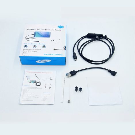 Endoscope USB 7mm HD Flexible pour Smartphone, 1m Résistant à l'Eau Léger Multifonctionnel (1/5)
