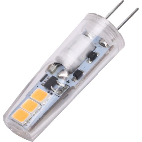 Ampoule 2W 200LM 2835 G4, mini-ampoule PC AC/DC 12V pour lustres et plafonniers, blanc chaud 2700K-3200K (1/5)