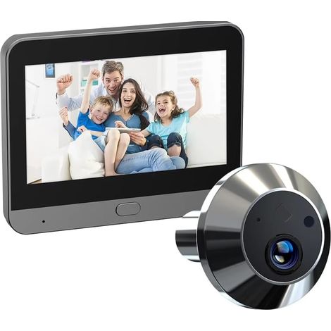 Mini Smart Life Tuya 3MP 140° Grand Angle de vue 2,4 GHz WiFi Judas de Porte Magique Caméra PIR Visionneuse de Porte Numérique (1/5)
