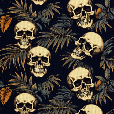 Tissu décoratif d'extérieur Oxford - Motif crâne I DX4833 (1/5)