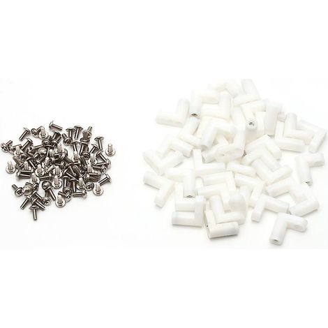 Lot de 40 supports de montage en L pour circuits imprimés avec vis, compatibles avec les cartes de jeu d'arcade Jamma et MAME. (1/4)