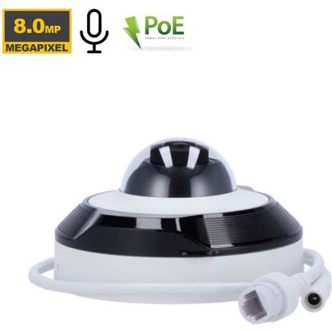 Ajax Telacamera IP Mini dome 8Mp PoE Bianco 4K DomeCam Mini - 76024 (4mm) D
