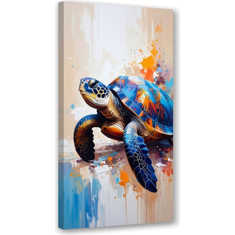 Tableau déco Tortue reptiles mer océan 50x100 (1/4)