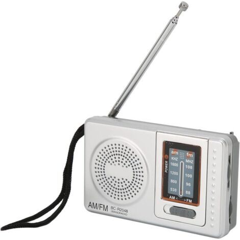 Radio portable AM/FM à piles – Antenne télescopique longue portée – Excellente réception et qualité sonore – Compacte et légère 79g (1/5)