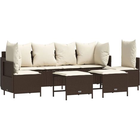 Maison Exclusive - Set comedor de jardín 5 piezas y cojines ratán (1/5)