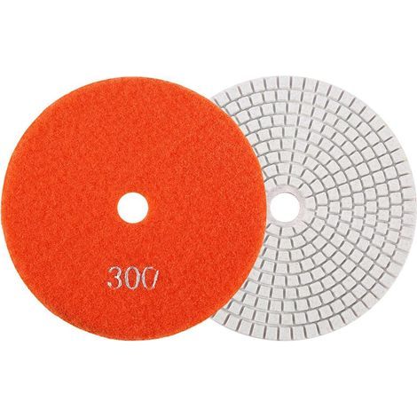 Meule, 5 Pouces 125 Mm Tampons de Polissage Diamantés Humides Disques de Meulage pour Granit Béton Marbre [grain 300], Disques de Ponçage (300) (1/3)