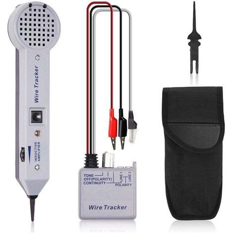 Kit générateur de tonalité, testeur de circuit de traceur de fil, 200EP haute précision, détecteur de toner, localisateur de ligne, amplificateur inductif, pour collage de câble réseau (1/4)