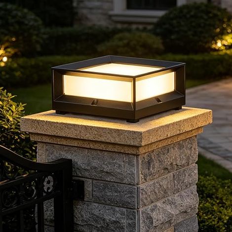 Outdoor Pillar Lamp LED 15W, IP65 3000k Warm White, Aluminium (1/5)