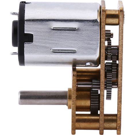 boîte de vitesses à engrenages métalliques pour micromoteur électrique CC 6 V 100 tr/min (1/5)