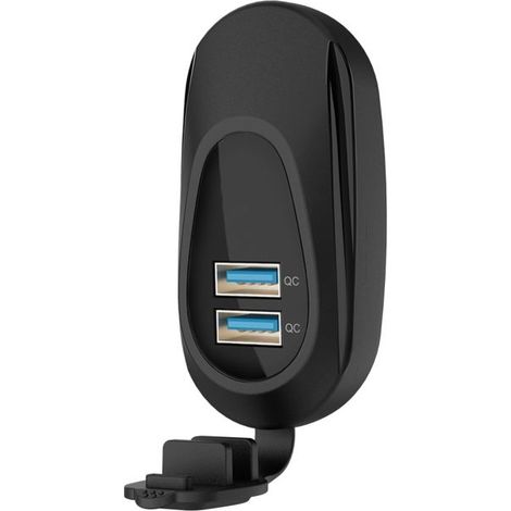 Chargeur USB Rapide QC3.0 pour Bus/Camping-car 12V/24V - Double Port - Installation Guidon - Connexion Sécuritée (1/5)