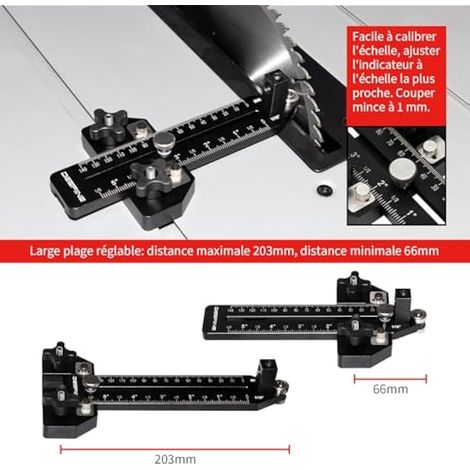 Fine Table Saw Jig for Making Repetitive Fine and Narrow Band Cuts, Quick and Fine Tear Guide for Table Saw, Band Saw, Table with Precision Counter (1/3)