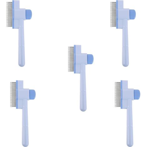 Lot de 5 Peignes Autonettoyants pour Chats et Chiens 20 CM en Acier (1/5)