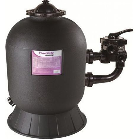 Hayward – Filtre à sable 14 m³/h – Vanne multivoies 6 positions – Polyéthylène soufflé résistant – Pour piscines de toutes tailles