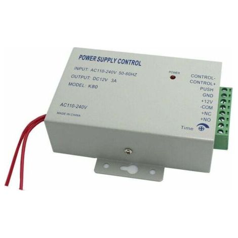 VURAHOME - AC 110-240V à DC12v 3A 36w Alimentation Power Supply Control pour Système de Contrle d'accès à la Porte Alimentation (1/4)