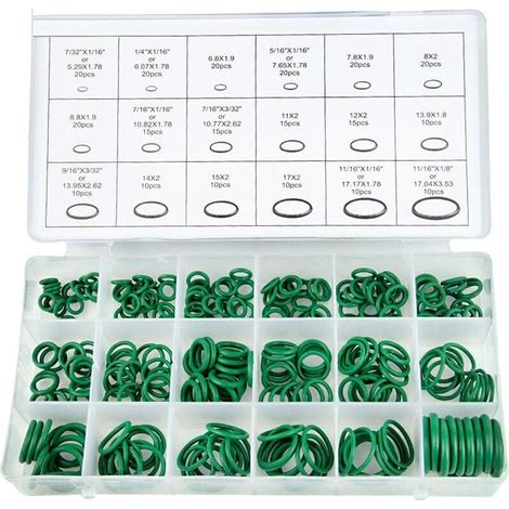 Bardusch-Outils de joint torique vert de climatisation, 18 tailles 270 pièces de remplacement de camion de voiture outils de joint torique vert de climatisation (1/5)