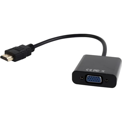 ADAPTADOR GEMBIRD HDMI A VGA HEMBRA CON 3,5MM AUDIO 0,20M