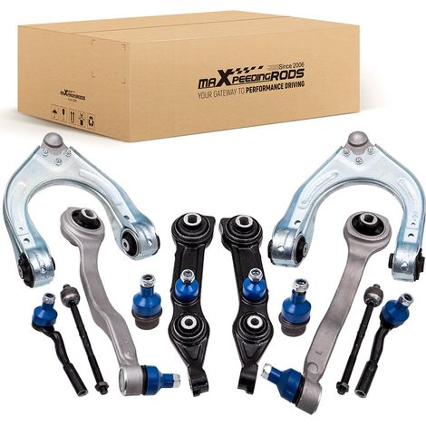Maxpeedingrods – Ensemble bras de commande avant pour Mercedes-Benz E-Class W211 S211 CLS C219 – 2 bras supérieurs et 2 bras inférieurs – Installation directe – Qualité testée