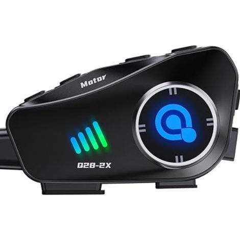 Caméra tout-en-un 1080p pour casque de moto avec oreillette Bluetooth 5.3, enregistrement grand angle 120°, étanchéité IP66, audio HD et fonction talkie-walkie