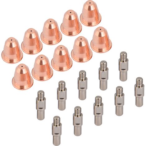 10 Stück PR0110 Elektroden, 10 Stück PD0116-08 Düsen für S25 S45 Plasmaschneidbrenner (1/5)