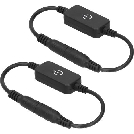 2 paquets de gradateur tactile pour bande LED, interrupteur marche/arrêt avec variateur, compatible DC 5V-24V, ruban lumineux monochrome (1/5)