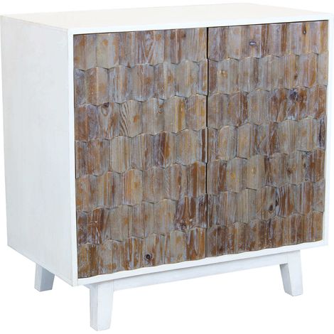 Mobile credenza da interno a 2 ante in legno con decoro in rilievo Linea Classic (1/5)