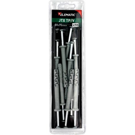 Elematic blister tassello jtx tp/v 8x75 c/vite 10 pz - 10 conf.