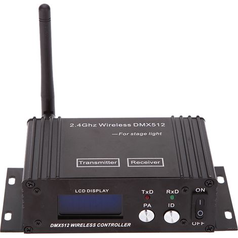 2,4G Wireless DMX Controller 512G Sender Empfänger LCD Display Einstellbare Power Repeater Beleuchtung Controller 1