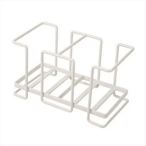 1 Porte-gobelet en papier, Support de rangement en fil de fer, Couleur blanc crème, Pour tasse à café ou thé (1/5)