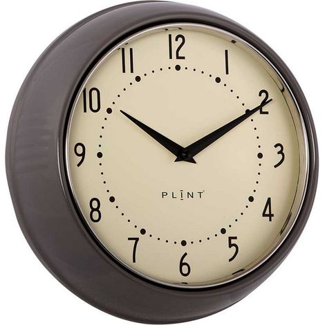 Clocks - Metal/Glass - L23 x W7 x H23 cm - Almost Black