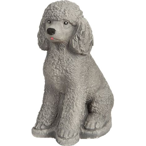 Figura de apareamiento de hormigón de un elegante caniche blanco (1/5)
