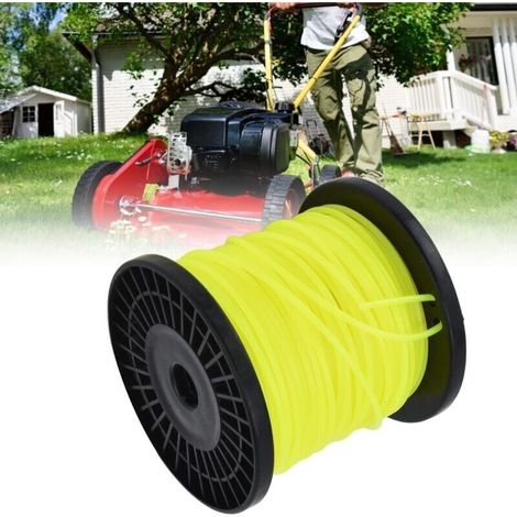 Ligne de Débroussailleuse, Ligne de Débroussailleuse Ronde de 3,0 Mm Ligne de Désherbage Professionnelle en Nylon Adaptée à la Plupart des Tondeuses à Gazon pour la Coupe Lourde Jaune(30 meter-VSIAISV (1/3)