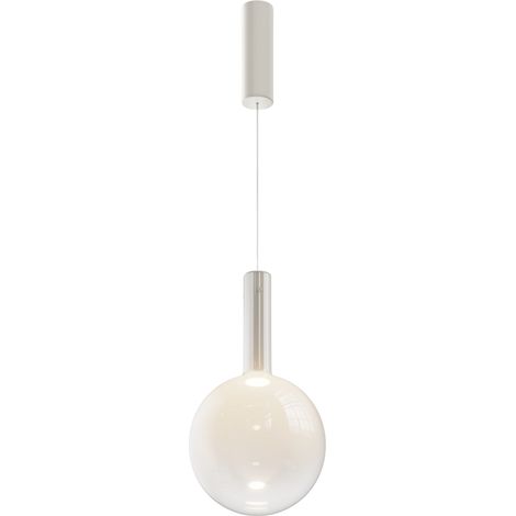 Maytoni Nebula Lampadario moderno a sospensione a globo da 25 cm, bianco 3000K, 700 lm (1/5)