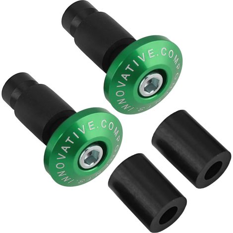 22mm 7/8 pouce bouchons coulissants extrémité guidon moto quad course tout-terrain vert (1/5)