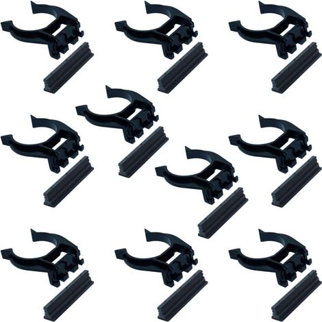 Cyclingcolors – Lot de 10 clips de plinthe Ø 28 mm – Pied de meuble en plastique noir – Pour montage rapide et facile – Compatible avec queue de sapin (1/3)