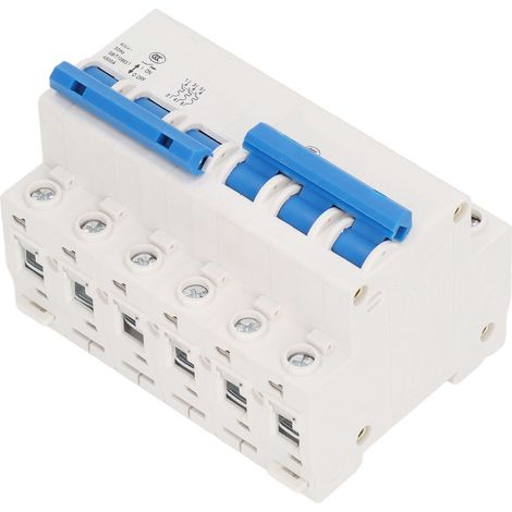 Interrupteur de Transfert Manuel 3P+3P 63A AC400V avec Disjoncteur Micro-Interverrouillé pour Rail DIN