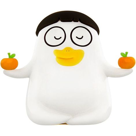 Lámpara USB Paw Pat Duck Cute, adorno de escritorio, lámpara de mesita de noche de silicona con temporizador, luz nocturna para dormitorio A