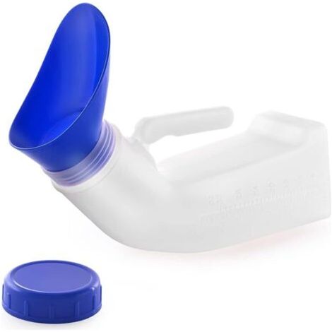 Urinoirs unisexes en plastique pour homme et femme avec bouchon à vis anti-déversement, urinoirs de toilette portables parfaits pour les voyages en voiture, en plein air