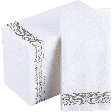 Serviettes de table douces et absorbantes au toucher lissé, élégantes serviettes décoratives en papier pour la cuisine (1/5)