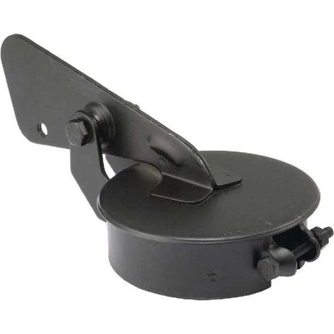 Clapet pot échappement anti pluie bouchon tracteur diamètre 101,6mm compatible john deere noir Tube Capuchon Protection Etanche