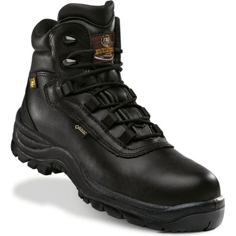 Botas de seguridad en piel flor negra hidrofugada SB+SRC+E+WRU+P+CI+WR EN20345 Fal Gore-Tex GTX800 OHMIO TOP 42