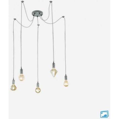 Lampadario CORD rame metallo 5 luci E27 Trio 310100562
