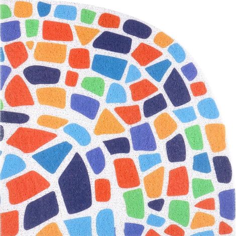 Tapis D'angle - 70x70 Cm - Luffa - Antidérapant - Pour Salle De Bain Et Douche - 1 Pièce (1/5)