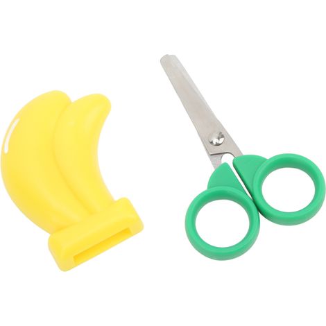 Ciseaux en papier mignons en forme de banane, avec poignées souples et aimants, parfaits pour les étudiants et la décoration de la maison des enfants.