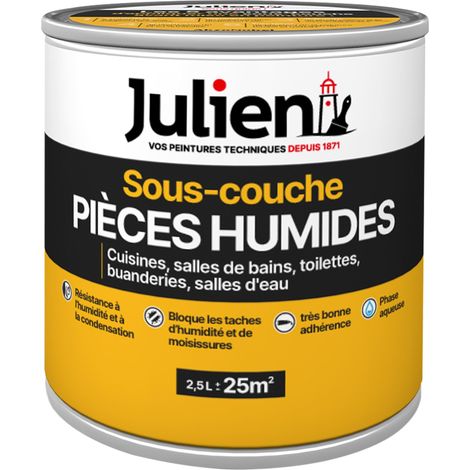 Sous-Couche avant peinture spécial Cuisine et Salle de Bains - aspect Mat Blanc 2,5L - Julien