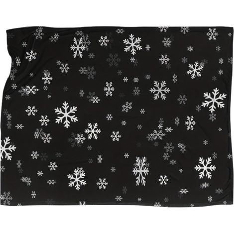 Couverture - Motif Flocon De Neige Noire - Polyester - Pour Canapé Lit Bureau Voyage - 70x100 cm ou 100x130 cm - 1 Pièce (1/5)