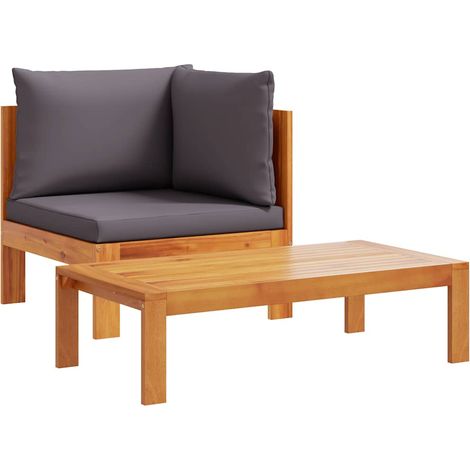 Maison Exclusive - Set Divani da Giardino 2pz con Cuscini Legno Massello di Acacia