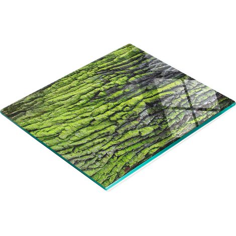 Planche décorative en verre pour servir des amuse-gueules, imitation écorce d'arbre, 60 x 52 cm (1/5)